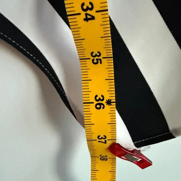 NWT LRL Ralph Lauren Black Label Sz 10 Black & White Striped Asymmetrical Skirt